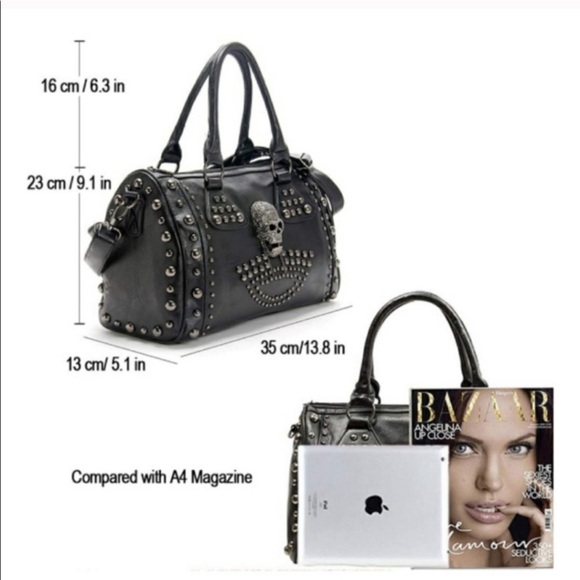 🆕️ Skull Handbag Large Capacity Gothic Style - Picture 4 of 4